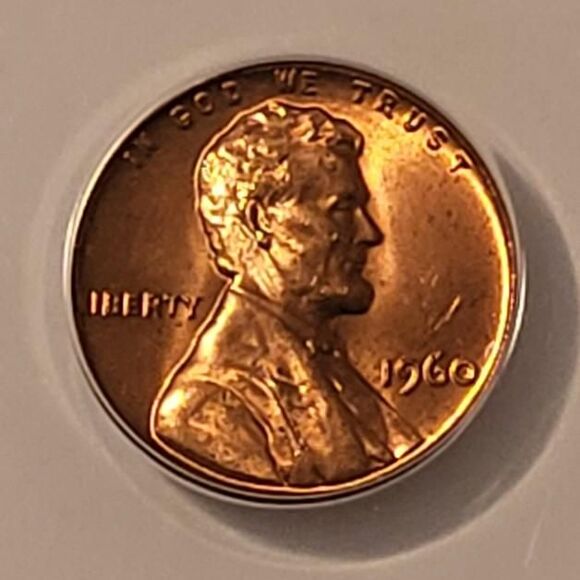 1960 Lincoln Memorial Cent Large Date DDR-002 MS65 RED ANACS - Picture 3 of 4
